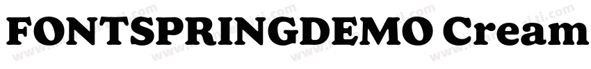 FONTSPRINGDEMO CreamBlackItalic字体转换